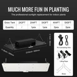 Online LED Vækstlys, 200 W fuldspektret dæmpbar, højtydende Samsung dioder til indendørs planter i væksttelt. Daisy chain driver til 2x4/3x3 ft. Kit Til Plante- & Urtedyrkning