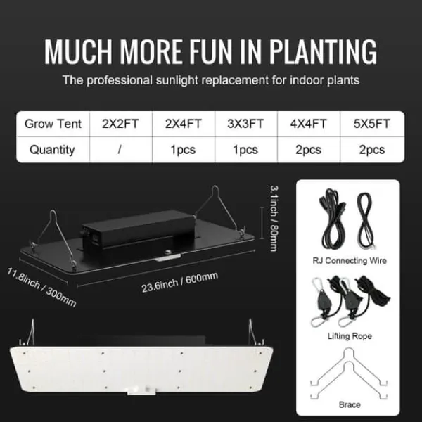 Online LED Vækstlys, 200 W fuldspektret dæmpbar, højtydende Samsung dioder til indendørs planter i væksttelt. Daisy chain driver til 2x4/3x3 ft. Kit Til Plante- & Urtedyrkning