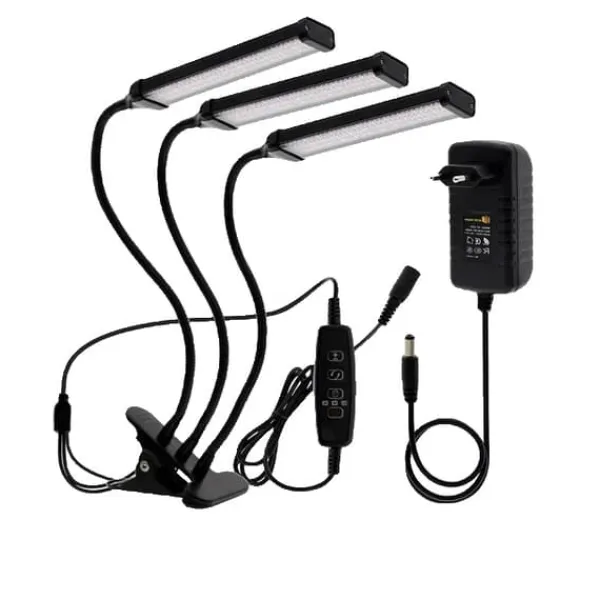 Kit Til Plante- & Urtedyrkning^LED Vækstlys, Fuld Spektrum, Tidsfunktion, Model 2 RB- Clip 60W