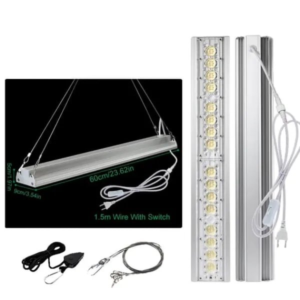 Online LED Vækstlys, Fuldt Spektrum, Energi Effektiv,80W Kit Til Plante- & Urtedyrkning