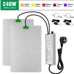Sale LED Vækstlys, 120W eller 240W muligheder, Dæmpbar, Fuldspektrum,240W Kit Til Plante- & Urtedyrkning