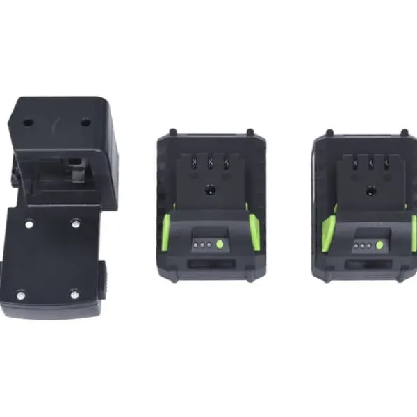 Sale Ledningsfri plæneklipper med 2 batterier 20V 2000mAh | Farve: Grå | Størrelse: 40L græsfanger Havemaskiner