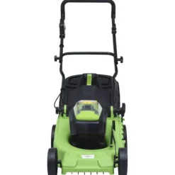 Sale Ledningsfri plæneklipper med 2 batterier 20V 2000mAh | Farve: Grå | Størrelse: 40L græsfanger Havemaskiner