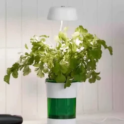 Kit Til Plante- & Urtedyrkning^LED-plantelampe med selvvandende potte - fuldspektret plantebelysning