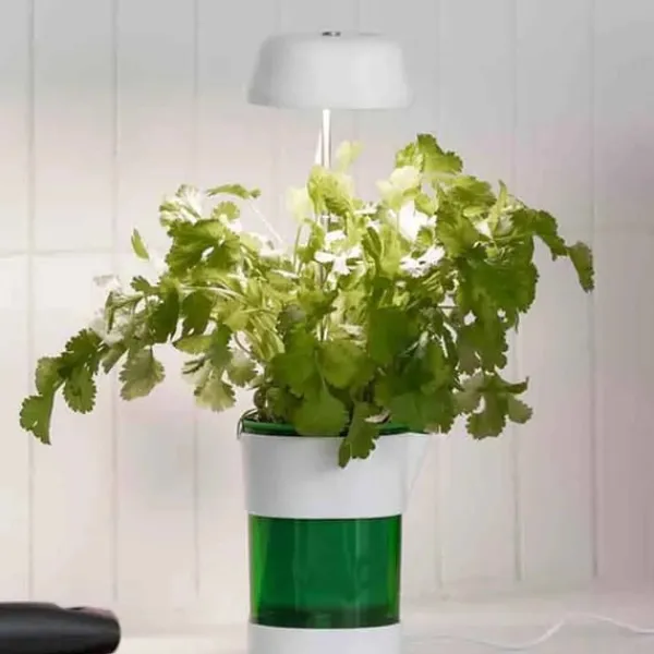 Kit Til Plante- & Urtedyrkning^LED-plantelampe med selvvandende potte - fuldspektret plantebelysning