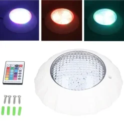 Online LED-poollampor DC12V/38W med fjärrkontroll IP68 Vattentät RGB Färgglad energibesparande poollampa för dammfontänpool Pool- & Spatilbehør
