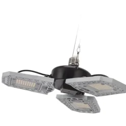 Kit Til Plante- & Urtedyrkning^LED-vækstlampe til stueplanter - 297 LED-pærer, foldbart design med tre blade - ideel til drivhuse og sukkulenter - 100-277V