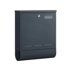 Postkasser & Brevindkast^Letterbox - Med avisbakke og navneskilt - Lås og nøgle - Anthracite