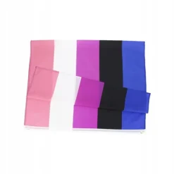Clearance LGBT REGNBUEFLAG STOR 90x150cm GENDFLUID F4 Flag & Vindposer