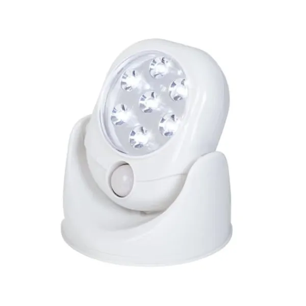 Discount Light Angel LED Sensorlampe hvid (rund) m/bevægelsessensor - Trådløs Sikkerhedslamper