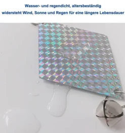 Lollanda 3 stk reflekterende vindspil, holografisk, vejrbestandig, dekorativ, til haver og vinduer Vinddekoration