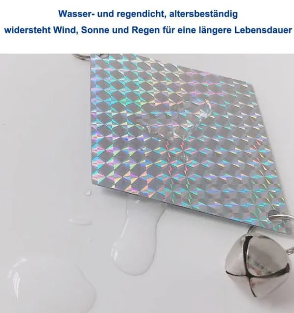 Lollanda 3 stk reflekterende vindspil, holografisk, vejrbestandig, dekorativ, til haver og vinduer Vinddekoration