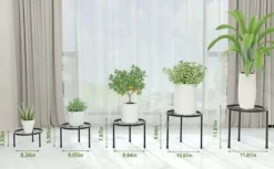 Lollanda Blomsterstativ, plantestativ, urtepotteskjuler, blomsterstøtte, til have og altan, 5-delt sæt Plantestativer