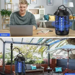 Insektmiddel & Dyreafvisende Middel^Lollanda Kraftig Insektdræber / Elektrisk Myggedræber – Nettilsluttet Myggefælde med UV LED, Elektronisk Insektfanger til Indendørs Brug