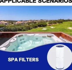 New Lollanda 2-pak poolfilterpatroner – kompatibel med Unicel C-4326, Pleatco PRB25-IN, Filbur FC-2375, 25 kvadratfod filtreringsområde Pool- & Spatilbehør