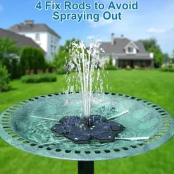 Springvand & Damme^Lollanda Solar Powered Fountain Pump med 7 Dyser - Flydende Solar Fountain Pump, til have, pool og fuglebad