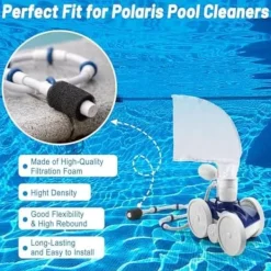 Pool- & Spatilbehør^Lollanda tilbehørssæt med 12 dele til Polaris 280/480 poolrobot – indeholder 2 netposer og 10 slangerensere