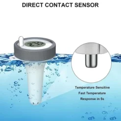 Pool- & Spatilbehør^Lollanda Trådløst Flydende Pooltermometer med LED-display, vandafvisende IPX8 - Til Pool & Spa