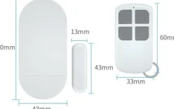 New Lollanda Wireless til dør- og vinduesalarm – 130 dB alarm, 2 fjernbetjeninger, nem installation, hjemmealarmsystem Hjemmealarmsystemer