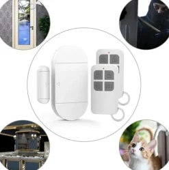 New Lollanda Wireless til dør- og vinduesalarm – 130 dB alarm, 2 fjernbetjeninger, nem installation, hjemmealarmsystem Hjemmealarmsystemer