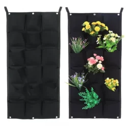 New Lomme Vertikale Filt Haveplante Dyrkningsbeholdere Væghængende Plantekasse 18 Lommer 100*50CM Krukker & Plantebeholdere