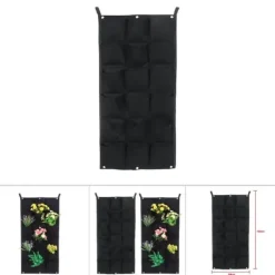 New Lomme Vertikale Filt Haveplante Dyrkningsbeholdere Væghængende Plantekasse 18 Lommer 100*50CM Krukker & Plantebeholdere