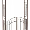 Buer, Spalier, Lysthuse Uden Tag^Luxor Exclusive Iron Rose Arch with Gate - Heavy Duty Metal Climbing Plant Support, Brown, 220cm Height