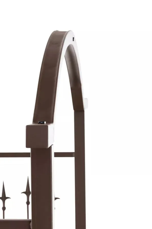 Buer, Spalier, Lysthuse Uden Tag^Luxor Exclusive Iron Rose Arch with Gate - Heavy Duty Metal Climbing Plant Support, Brown, 220cm Height