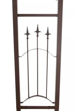 Buer, Spalier, Lysthuse Uden Tag^Luxor Exclusive Iron Rose Arch with Gate - Heavy Duty Metal Climbing Plant Support, Brown, 220cm Height
