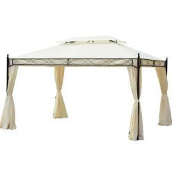 Luxuspavillon 3x4 m, creme – festtelt til have & terrasse Telte & Lysthuse