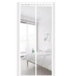 Insektmiddel & Dyreafvisende Middel^Magnetisk skærmdør med 9 par magneter, hvid, 95 cm x 200 cm