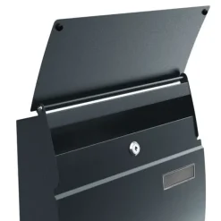Postkasser & Brevindkast^Mailbox - Wall Letterbox - Låsbar - med visning af vinduer - med nøgle - sort