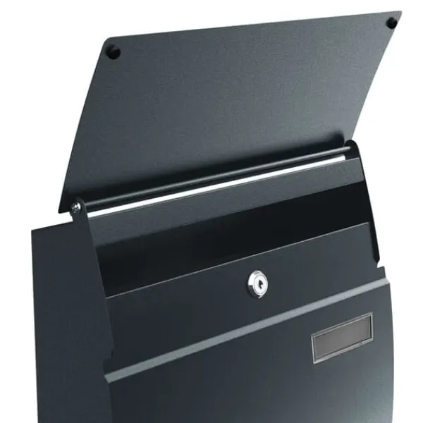 Postkasser & Brevindkast^Mailbox - Wall Letterbox - Låsbar - med visning af vinduer - med nøgle - sort