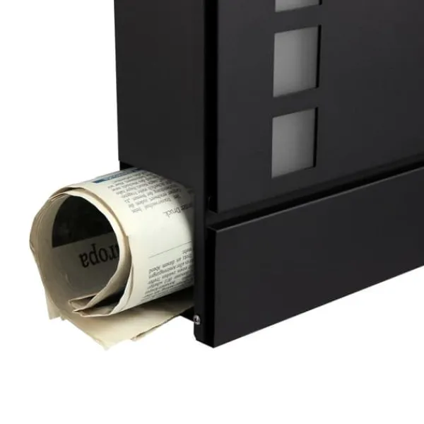 Online Mailbox - Wall Letterbox - Moderne - Låsbar - Med avisrum - Sort Postkasser & Brevindkast