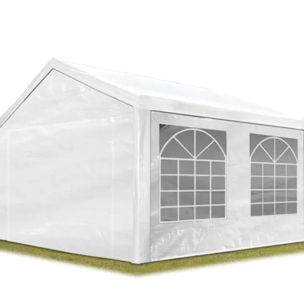 Clearance Markise-havetelt 3x4 m havepavillon PE 350 N presenning 100% vandtæt hvid Telte & Lysthuse