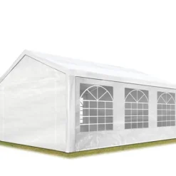 Telte & Lysthuse^Markise-havetelt 3x6 m havepavillon PE 350 N presenning 100% vandtæt hvid