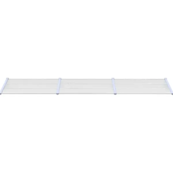 Outlet Markiser - Living dørbaldakin 358,5x90 cm polycarbonat grå og transparent Skure, Garager & Carports