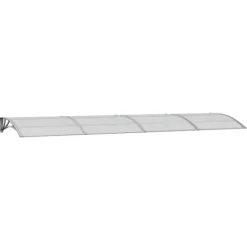 New Markiser - Living dørbaldakin 400x100 cm polycarbonat grå Skure, Garager & Carports