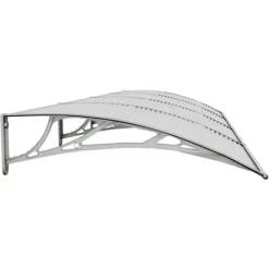 New Markiser - Living dørbaldakin 400x100 cm polycarbonat grå Skure, Garager & Carports