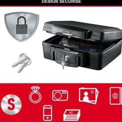 New MASTER LOCK Säkerhetsfodral / Safe - Brandsäker och vattentät - Format S - 4,9L Pengeskabe