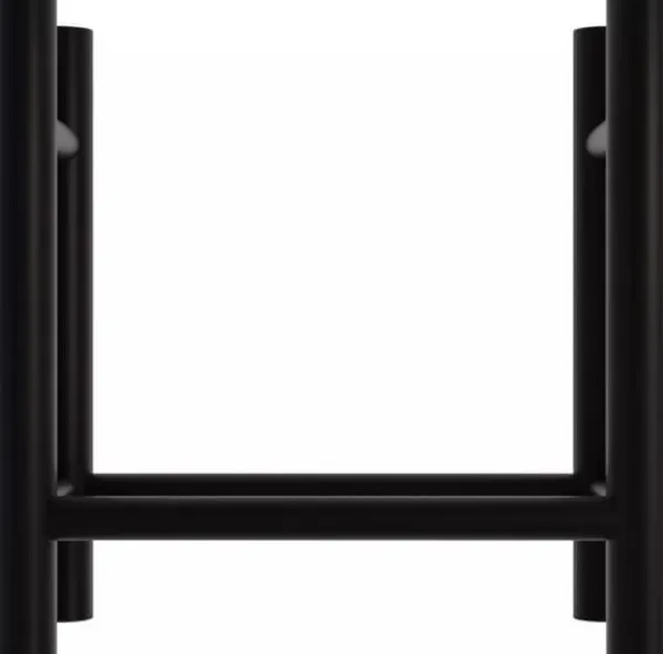 Tilbehør Til Brændeovne & Pejse^Medya Round Metal Firewood Rack Stand, Black - 30x60x60 cm
