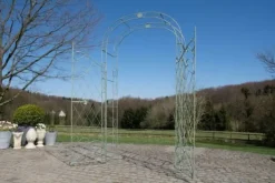 Hot Melissa Antique Green Metal Rose Arch with Double Gates - 220cm Height, 120cm Width Buer, Spalier, Lysthuse Uden Tag
