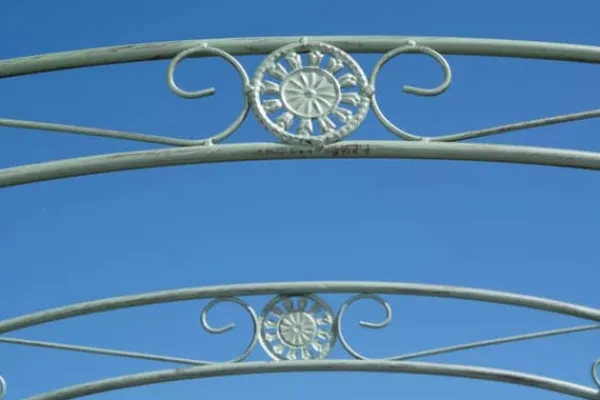 Hot Melissa Antique Green Metal Rose Arch with Double Gates - 220cm Height, 120cm Width Buer, Spalier, Lysthuse Uden Tag