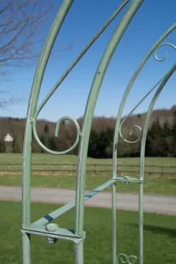 Hot Melissa Antique Green Metal Rose Arch with Double Gates - 220cm Height, 120cm Width Buer, Spalier, Lysthuse Uden Tag