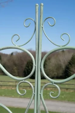 Hot Melissa Antique Green Metal Rose Arch with Double Gates - 220cm Height, 120cm Width Buer, Spalier, Lysthuse Uden Tag