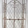 Buer, Spalier, Lysthuse Uden Tag^Melissa Metal Rose Arch with Gate - White, Climbing Plant Support, Garden Decor, 220x120x40cm