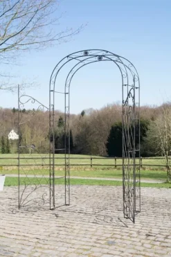 Discount Melissa Rose Arch with Gate - Handcrafted Iron Climbing Plant Support, Bronze Finish, 220cm Buer, Spalier, Lysthuse Uden Tag