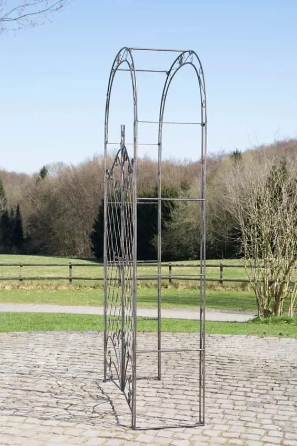 Discount Melissa Rose Arch with Gate - Handcrafted Iron Climbing Plant Support, Bronze Finish, 220cm Buer, Spalier, Lysthuse Uden Tag