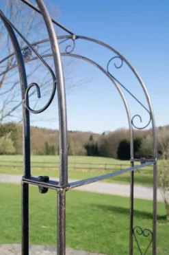 Discount Melissa Rose Arch with Gate - Handcrafted Iron Climbing Plant Support, Bronze Finish, 220cm Buer, Spalier, Lysthuse Uden Tag