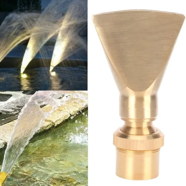 New Messing Smal Ventilator Vandfontæne Dyse Sprøjtehoved Justerbar Dam Sprinkler G1 Udvendig Gevind Springvand & Damme